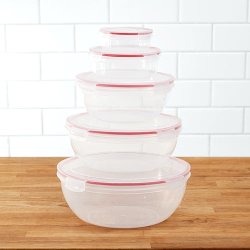 20Pcs Pioneer Woman Vintage Floral Food Storage Containers Bowls w/lid Set *Red*